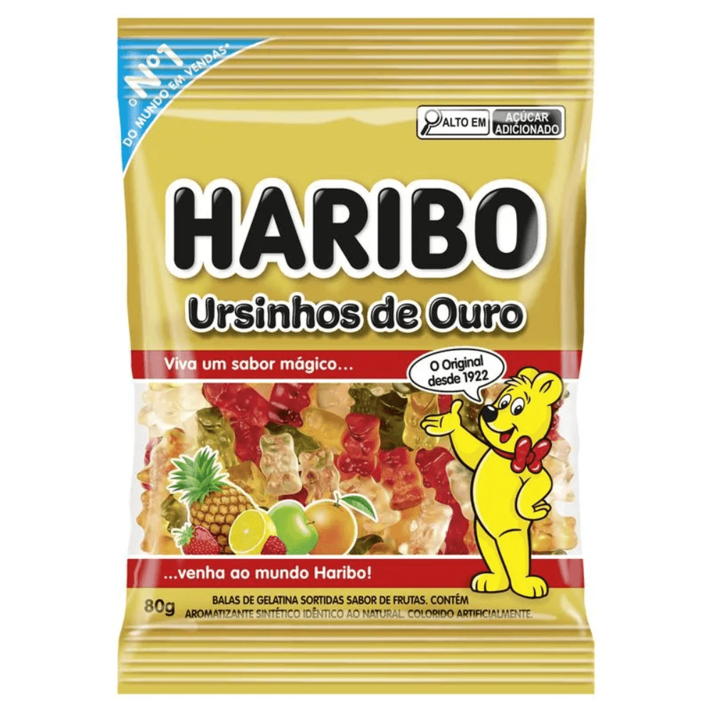 Bala Haribo Ursinhos De Ouro 80g